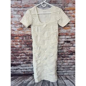 Tees by tina seamless Bodycon stretchy dress White Shirt Sleeve Women’s One size